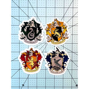 HP Wizard Griffindor Slytherin High Quality Water Resistant Sticker Decal 4pack